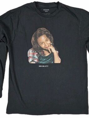 Beyoncé Gon' Be Litty Long Sleeve Shirt Size Medium Unisex Black Tee Shirt Top